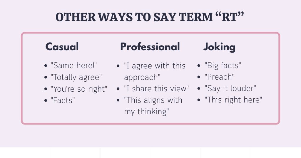 Better Ways to Say RT in texts