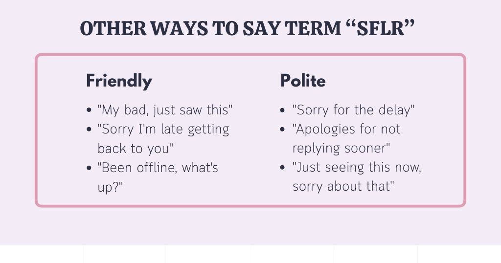Other Ways to Say the Same SFLR in Text