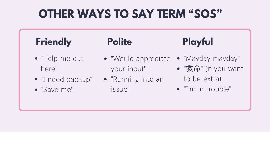 Say SOS in Different Ways