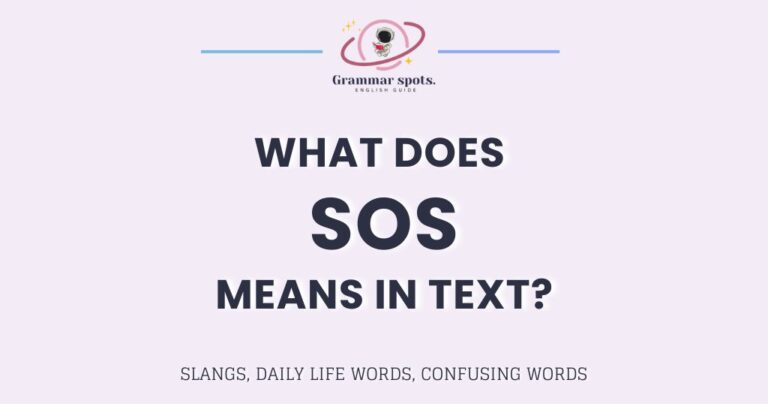 What Does SOS Really Mean When Someone Texts It?
