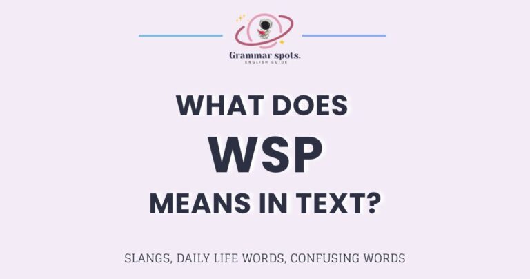 What Does WSP Mean in Text? Decoded The Real Answer