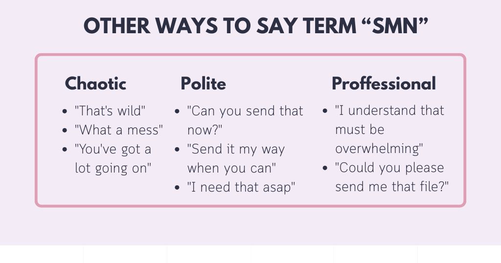 Better Words When "SMN" Feels Too Casual