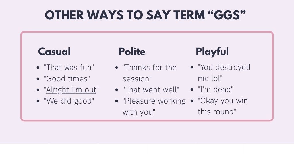 Say This Instead of GGS (Depending on the Vibe)