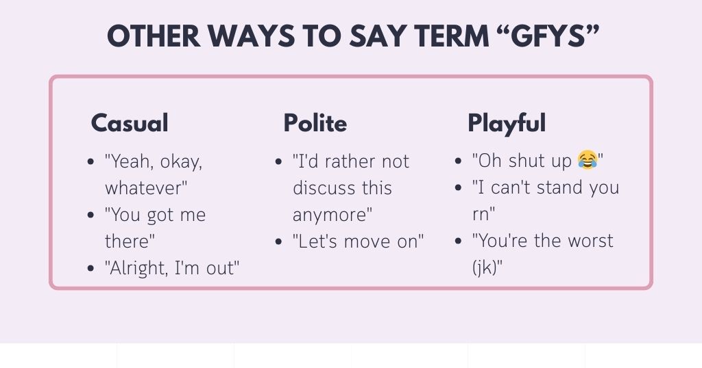 Saying What You Mean Without the "GFYS" Risk