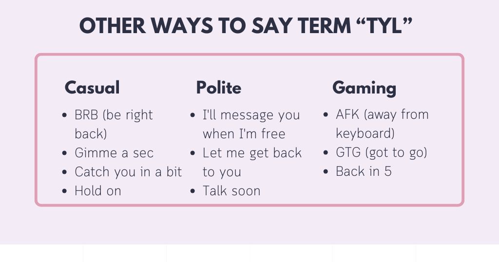 TYL Meaning in Chat: Say It Another Way: Better Options Than TYL