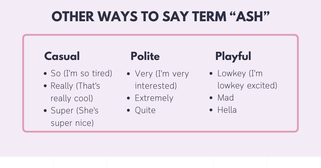 What Does ASH Mean in Text? Other Ways to Say the Same Thing ASH
