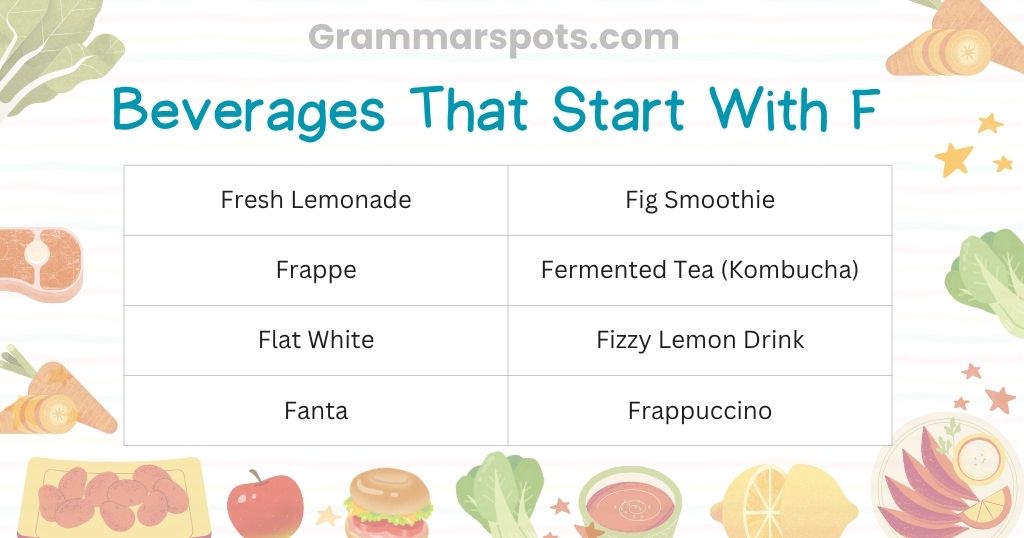 Beverages That Start With F