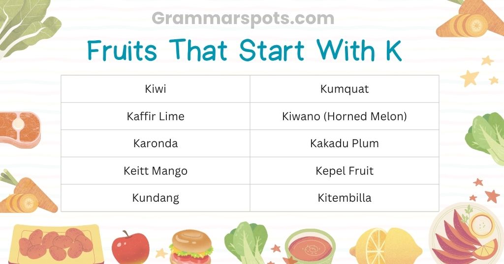 Fruits That Start With K