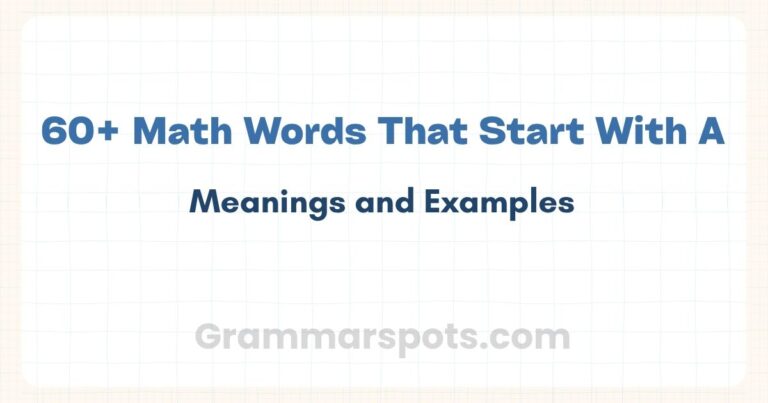 60+ Math Words That Start With A (With Meanings and Examples)