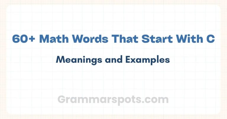 60+ Math Words That Start With C (With Meanings and Examples)