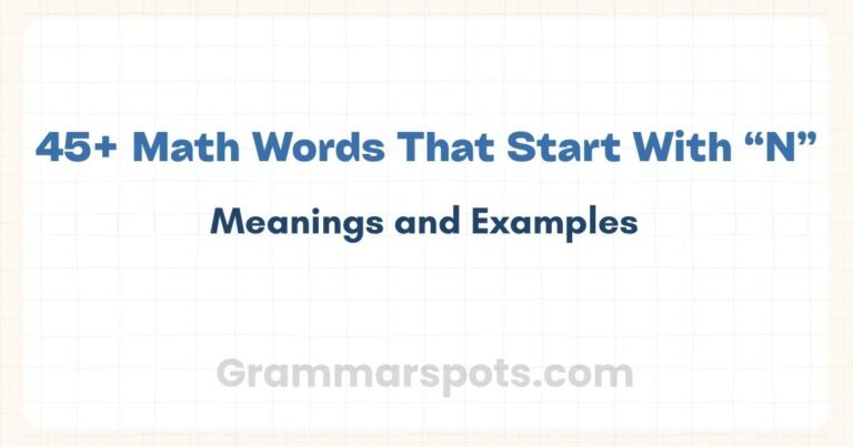 45+ Math Words That Start With N (With Meanings and Examples)
