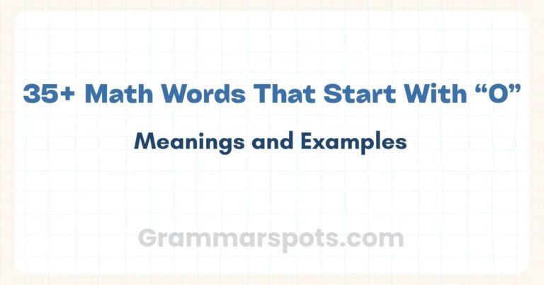 35+ Math Words That Start With O | Meanings, Examples & Uses