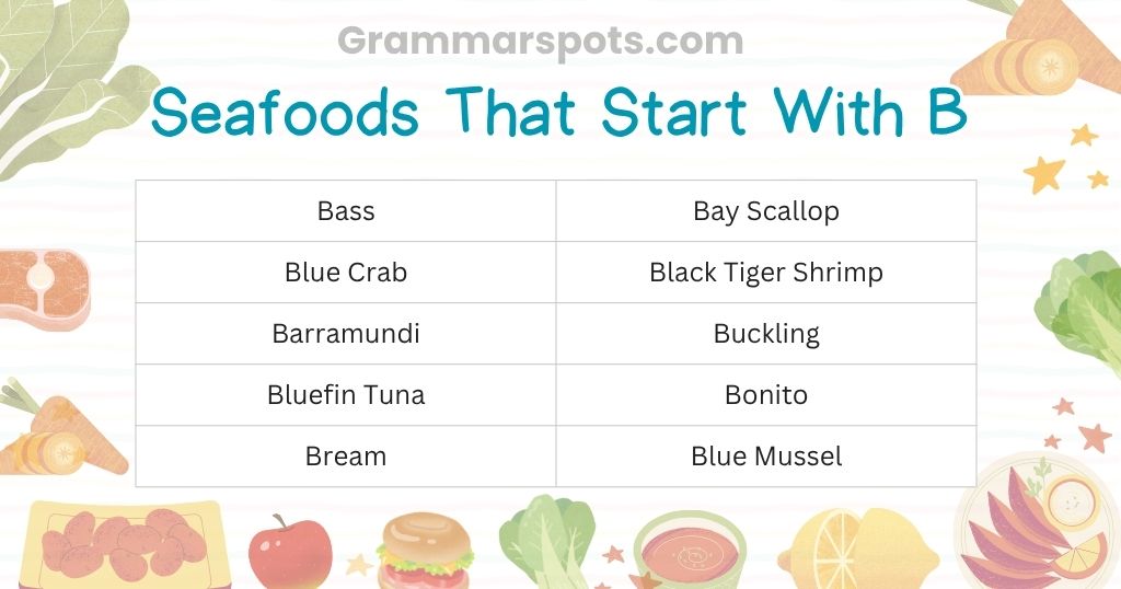 Seafoods That Start With B