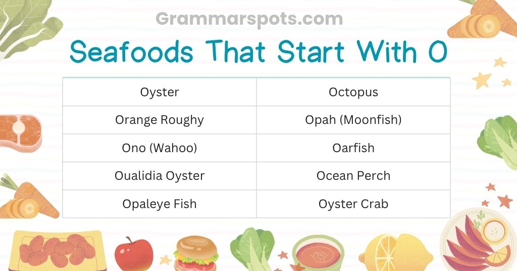 Seafoods That Start With O