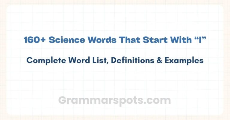 Science Words That Start With I | Complete Word List, Definitions & Examples
