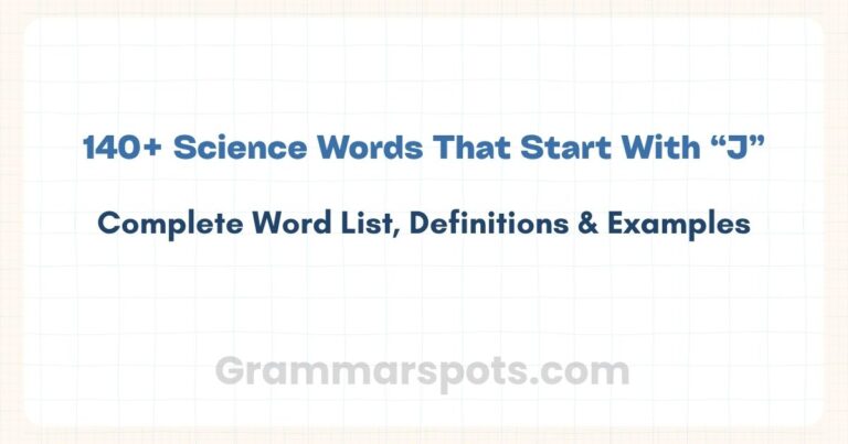 Science Words That Start With J | Vocabulary List & Definitions