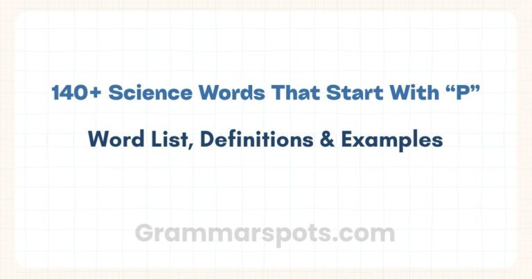 Science Words That Start With P | Word List, Definitions & Examples