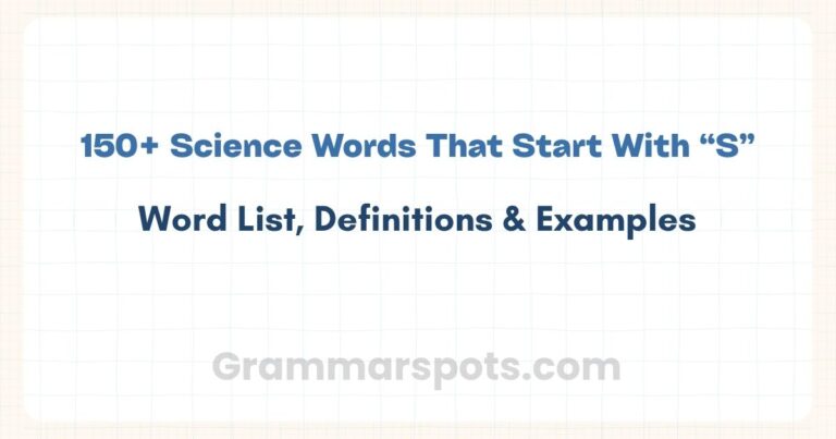 Science Words That Start With S | Word List, Definitions & Examples