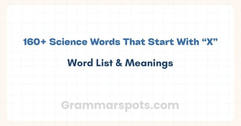 Science Words That Start With X | Word List & Meanings