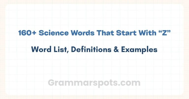 Science Words That Start With Z | Word List, Definitions & Examples